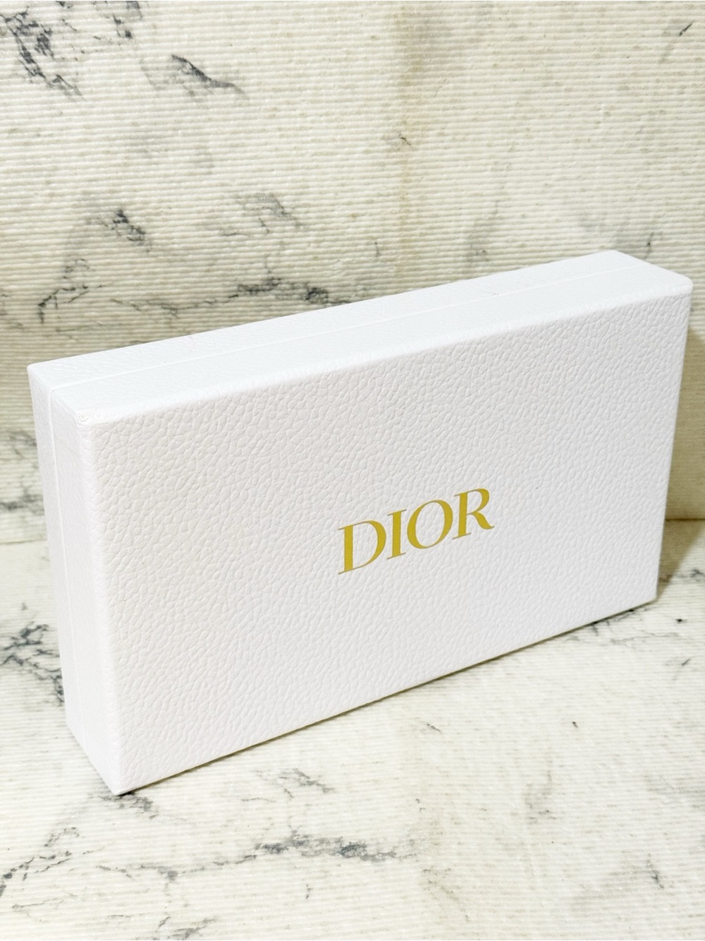Dior Rectangular White Pebbled Box (Interior Divided Section) Box Only